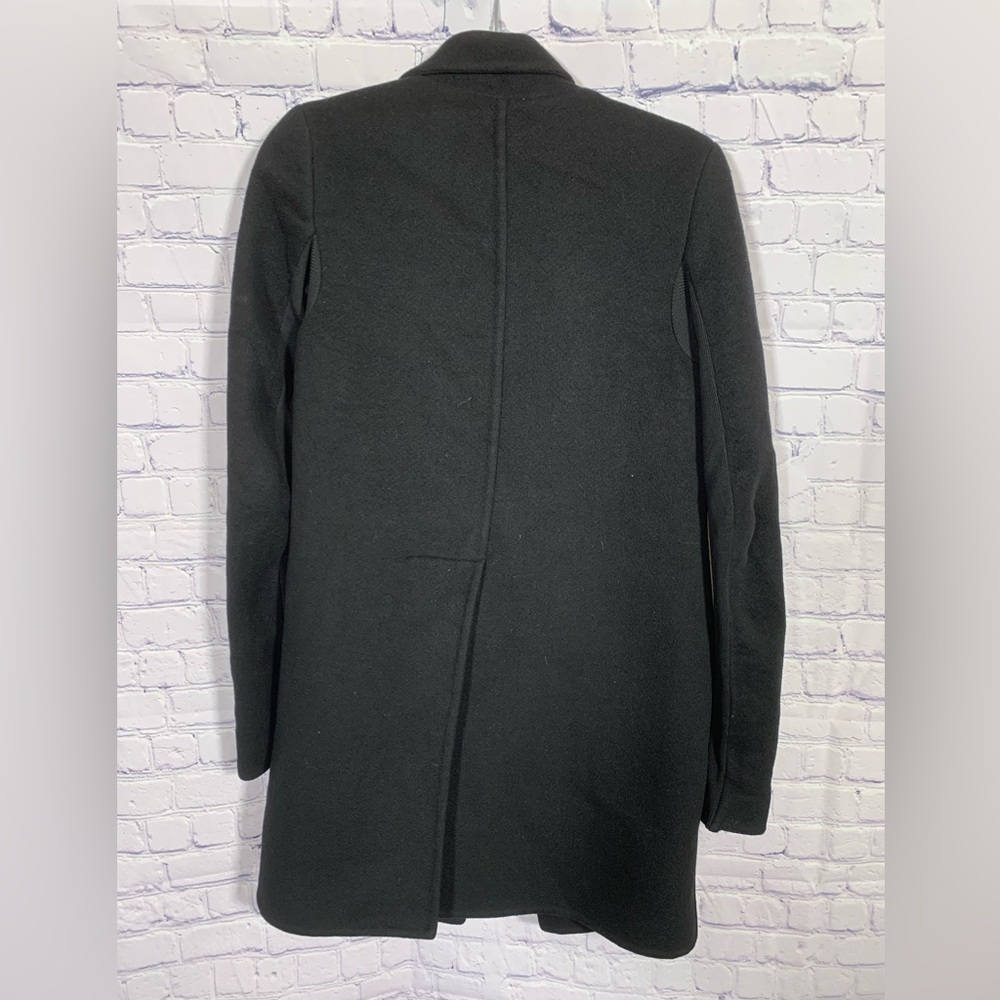 Rick Owens Eileen Cashmere & Wool Funnel Coat Black Size 6 Preppy Quiet Luxury - Picture 9 of 11